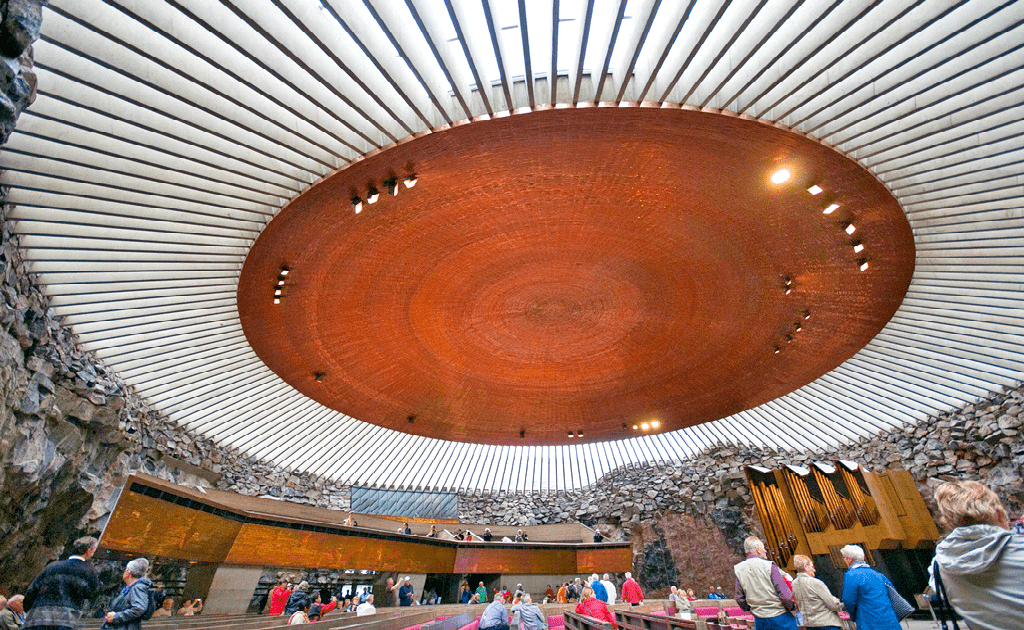 Obiective turistice Helsinki - Biserica Temppeliaukio