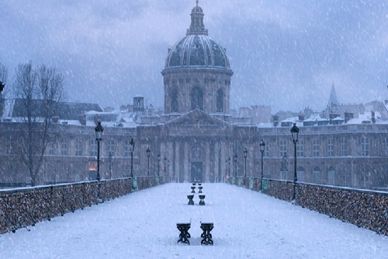 Pont des Arts, iarna