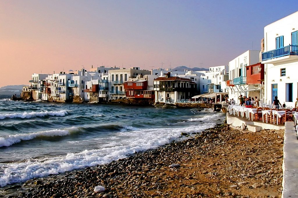 Mykonos, Grecia - peisaj din cartierul venetian